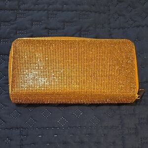 NWOT SPARKLING GOLD RHINESTONE WALLET